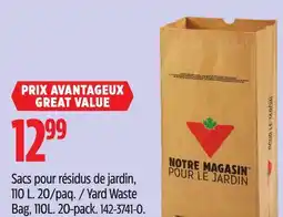Canadian Tire Yard Waste Bag offer