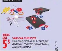 Canadian Tire Selected Outdoor Games offer