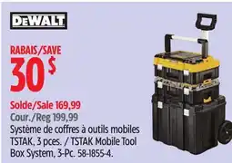 Canadian Tire DEWALT TSTAK Mobile Tool Box System offer