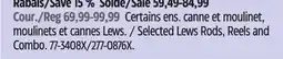 Canadian Tire Selected Lews Rods, Reels and Combo offer