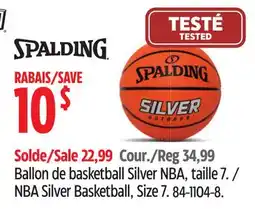 Canadian Tire SPALDING NBA Silver Basketball offer