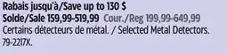 Canadian Tire Selected Metal Detectors offer