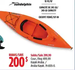 Canadian Tire Sundolphin Aruba Kayak offer