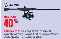 Canadian Tire QUANTUM Revolve Spinning Combo, 6´6˝, Medium offer