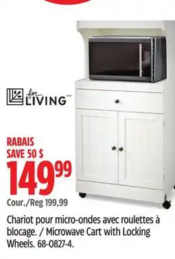 Canadian Tire Microwave Cart with Locking Wheels offer