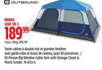 Canadian Tire 10-Person Big Window Cabin Tent with Storage Closet & Movie Screen offer