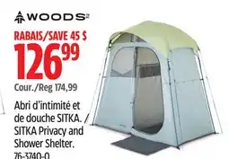 Canadian Tire WOODS SITKA Privacy and Shower Shelter offer