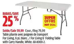 Canadian Tire For Living 6´ Folding Table offer