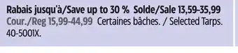 Canadian Tire Selected Tarps offer