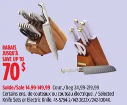 Canadian Tire MASTER CHEF Selected Knife Sets or Electric Knife offer