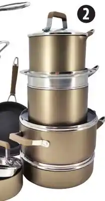 Canadian Tire Batterie de cuisine antiadhésive bronze champagne, 12 pces offer