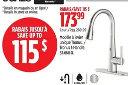 Canadian Tire Danze Tronus 1-Handle offer