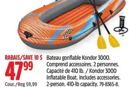 Canadian Tire Kondor 3000 Inflatable Boat offer