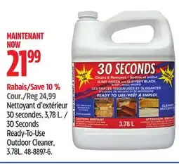 Canadian Tire 30 Seconds Ready-To-Use Outdoor Cleaner, 3.78L offer