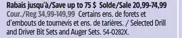 Canadian Tire Selected Drill and Driver Bit Sets and Auger Sets offer
