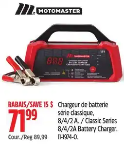 Canadian Tire Motomaster Classic Series 8/4/2A Battery Charger offer