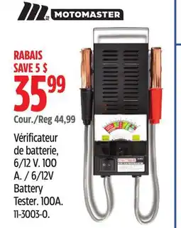 Canadian Tire 6/12V Battery Tester offer