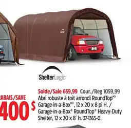 Canadian Tire Garage-in-a-Box RoundTop Heavy-Duty Shelter, 12 x 20 x 8´ h offer