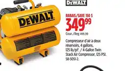 Canadian Tire 4-Gallon Twin Stack Air Compressor, 125 PSI offer