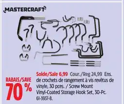 Canadian Tire Screw Mount Vinyl-Coated Storage Hook Set, 30-Pc offer