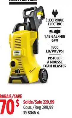 Canadian Tire KARCHER ELECTRIC 1,45 MIN GPM 1800 PSI FOAM BLASTER offer