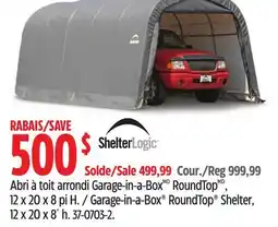 Canadian Tire ShelterLogic Garage-in-a-Box RoundTop Shelter offer