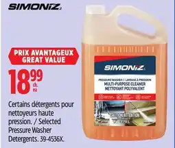 Canadian Tire Selected Pressure Washer Detergents offer