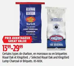 Canadian Tire Selected Royal Oak and Kingsford Lump Charcoal or Briquets offer