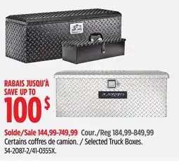 Canadian Tire Certains coffres de camion offer