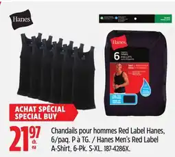 Canadian Tire Hanes Men's Red Label A-Shirt, 6-Pk offer