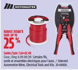 Canadian Tire Selected Automotive Wires, Electrical Tools and Kits offer