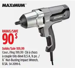 Canadian Tire MAXIMUM 1⁄2˝ Nut-Busting Impact Wrench offer