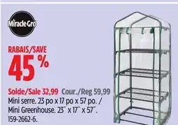 Canadian Tire Mini Greenhouse offer