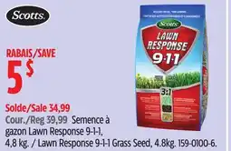 Canadian Tire Lawn Response 9-1-1 Grass Seed offer