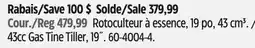 Canadian Tire 43cc Gas Tine Tiller, 19˝ offer