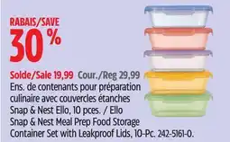 Canadian Tire Ello Snap & Nest Meal Prep Food Storage Container Set offer