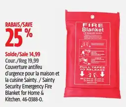Canadian Tire Security Emergency Fire Blanket for Home & Kitchen offer
