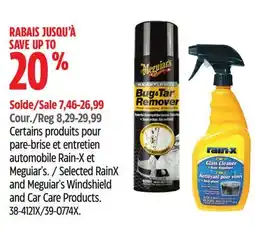 Canadian Tire Selected RainX and Meguiar's Windshield and Car Care Products offer