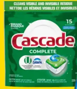 Giant Tiger Cascade Complete Dishwasher Pods, Fresh Scent, 15-Pack offer