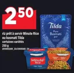 Maxi RIZ PRÊT À SERVIR MINUTE RICE OU BASMATI TILDA offer