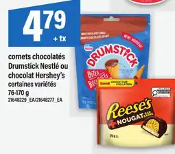 Maxi CORNETS CHOCOLATÉS DRUMSTICK NESTLÉ OU CHOCOLAT HERSHEY'S offer
