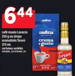 Maxi CAFÉ MOULU LAVAZZA 250 G OU SIROPS AROMATISÉS TORANI 375 mL offer