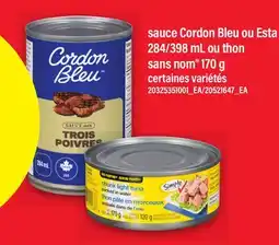 Maxi SAUCE CORDON BLEU OU ESTA 284/398 ML OU THON SANS NOM offer