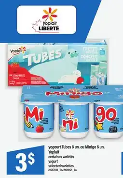 Maxi YOGOURT TUBES 8 UN. OU MINIGO 6 UN. YOPLAIT | YOGURT offer