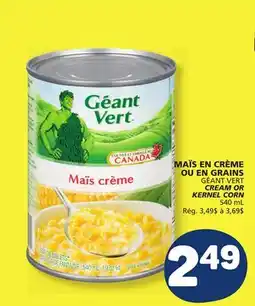 Marché Bonichoix GÉANT VERT CREAM OR KERNEL CORN offer