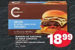 Marché Bonichoix COMPLIMENTS FROZEN BEEF SIRLOIN BURGERS offer