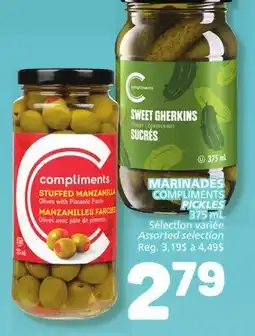 Marché Bonichoix COMPLIMENTS PICKLES offer