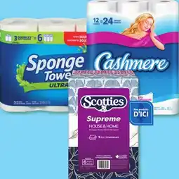 Marché Bonichoix CASHMERE Double (12 roul.), Triple (8 roul.) PAPER TOWELS, FACIAL TISSUES OR BATHROOM TISSUE offer