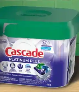 Familiprix Cascade Platinum Plus Actionpacs dishwasher detergent 30un offer