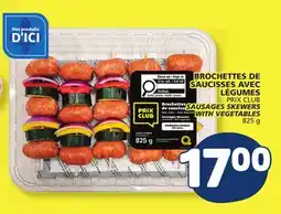 Marché Bonichoix PRIX CLUB SAUSAGES SKEWERS WITH VEGETABLES offer